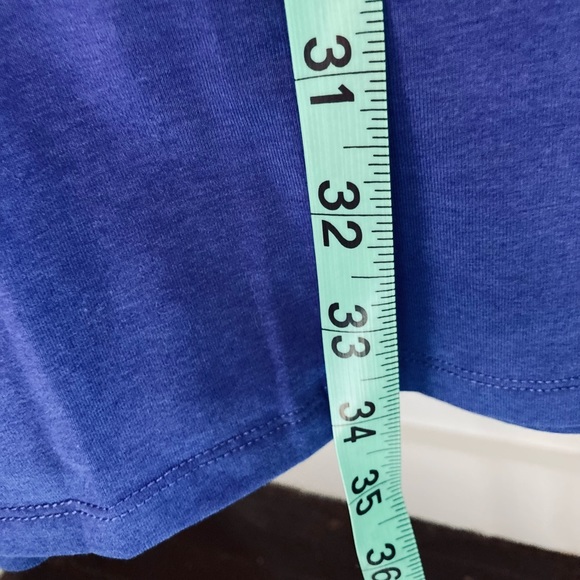 Garnet Hill Jersey Midi Dress 3/4 sleeves Blue - Picture 6 of 10